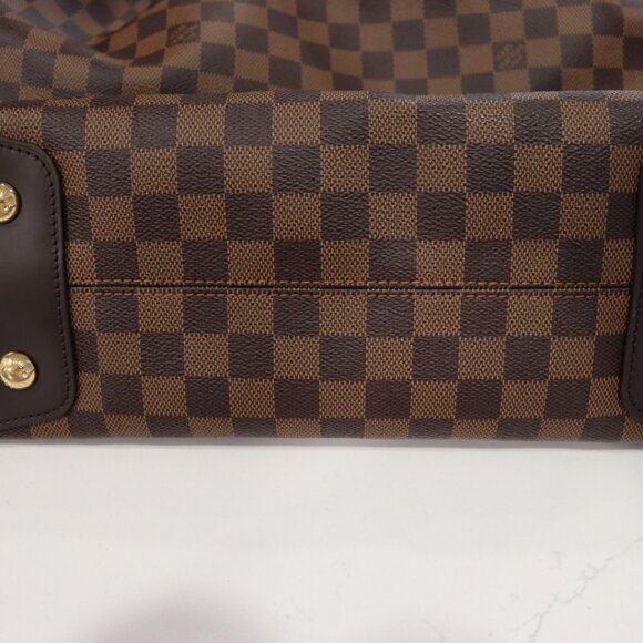 Discontinued Louis Vuitton Duomo Hobo Damier Ebene Red Interior - Picture 3 of 12